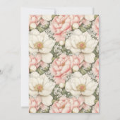 Pretty Blush Pink Peony Floral 18th Birthday Einladung (Rückseite)
