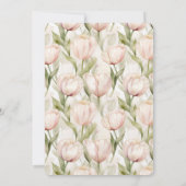 Pretty Blush Pink Tulip Flowers Wedding Einladung (Rückseite)