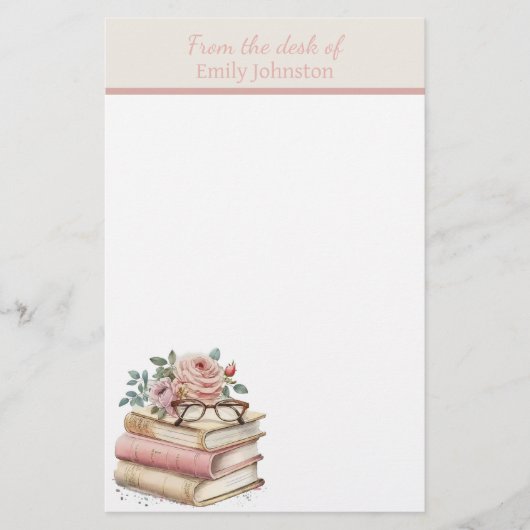 Pretty Books Personalized Briefpapier (Vorderseite)