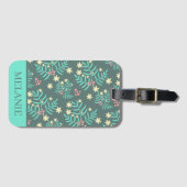 Pretty Botanical Leaves and Berries Personalised Gepäckanhänger (Vorderseite (Horizontal))