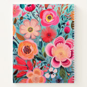 Pretty Botanical Stylish Floral Journal Notizblock (Rückseite)