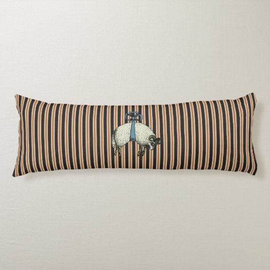 Pretty Bow Sheep™ (Blau) - Seitenschläferkissen (Vorderseite)