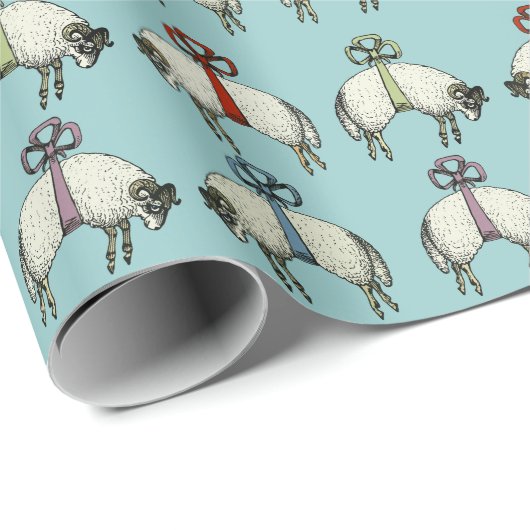 Pretty Bow Sheep Collection™ - Geschenkpapier (Rolleneckpunkt)
