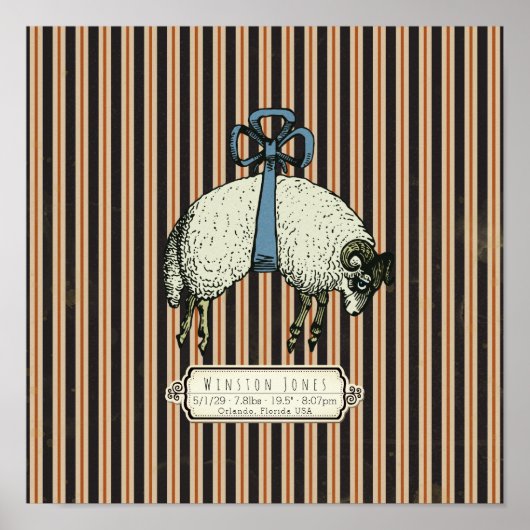 Pretty Bow Sheep™ Kollektion - (Leinwand-Option) Poster (Vorne)