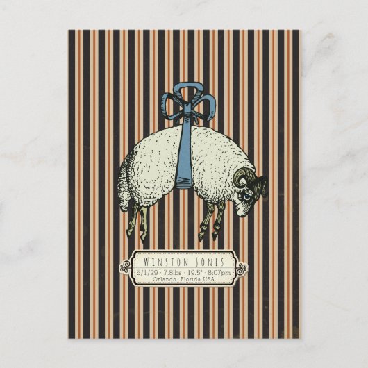 Pretty Bow Sheep™ Kollektion - Postkarte (Vorderseite)