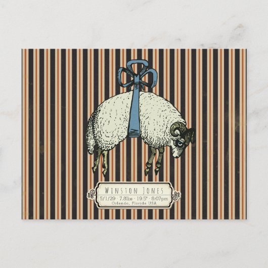 Pretty Bow Sheep™ Kollektion - Postkarte (Vorderseite)