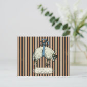 Pretty Bow Sheep™ Kollektion - Postkarte (Stehend Vorderseite)
