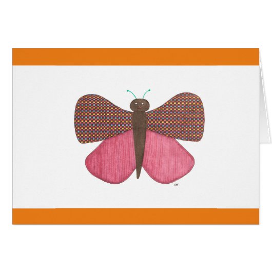 Pretty Butterfly Art Notecard (Vorderseite (Horizontal))
