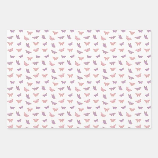 Pretty Butterfly Garden Pastels Geschenkpapier Set (Vorderseite 2)