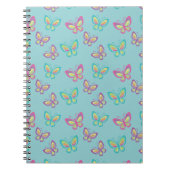 Pretty Butterfly Pattern Blue Notizblock (Vorderseite)