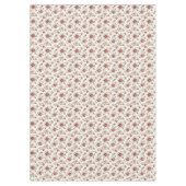 Pretty Chic Red Cream Floral Wedding Tischdecke (Vorderseite)