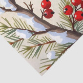 Pretty Christmas Cardinal & Birdhouse Snowflakes Seidenpapier (Detail)