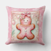 Pretty Christmas Gingerbread Girl Kissen (Vorderseite)