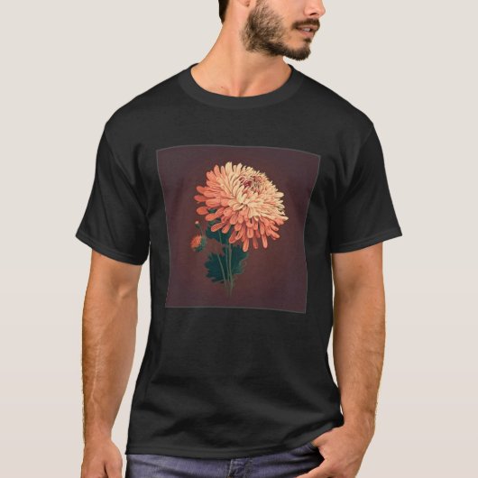 Pretty Chrysanthemum Flower Illustration Unique Wo T-Shirt (Vorderseite)