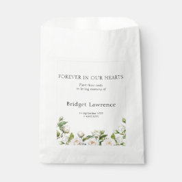 Pretty Classic White Roses Funeral Seed Packet Geschenktütchen