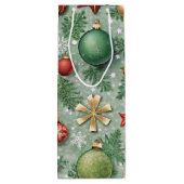 PRETTY COLOFUL CHRISTMAS ORNAMENTS GESCHENKTÜTE FÜR WEINFLASCHEN (Rückseite)
