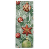 PRETTY COLOFUL CHRISTMAS ORNAMENTS GESCHENKTÜTE FÜR WEINFLASCHEN (Vorderseite)