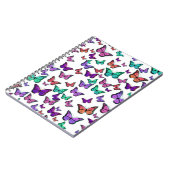 Pretty Colorful Butterflies Pattern Notizblock (Linke Seite)