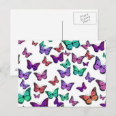 Pretty Colorful Butterflies Pattern Postkarte (Vorne/Hinten)