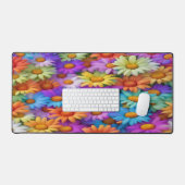 Pretty Colorful Daisies - Desk Mat Schreibtischunterlage (Tastatur & Maus)