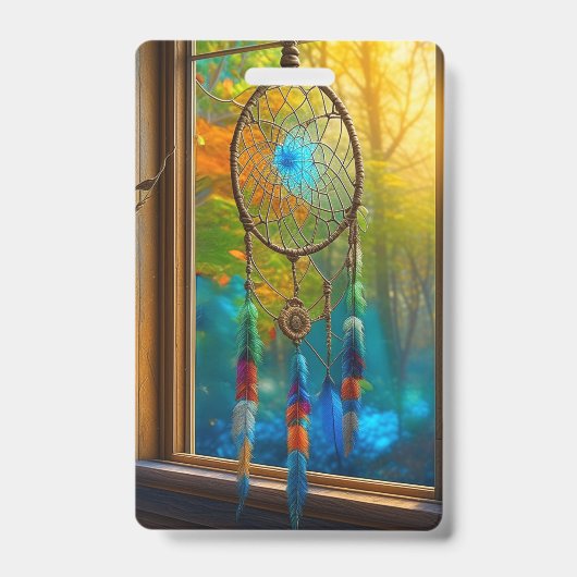 Pretty Colorful Dreamcatchers in Window Blank Ausweis (Vorderseite)