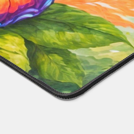 Pretty Colorful Floating Butterfly Doodle Art Schreibtischunterlage (Ecke)