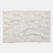 Pretty Cream White Flowers Geschirrtuch (Horizontal)