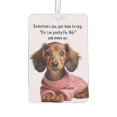 Pretty Dachshund Autolufterfrischer (Rückseite)