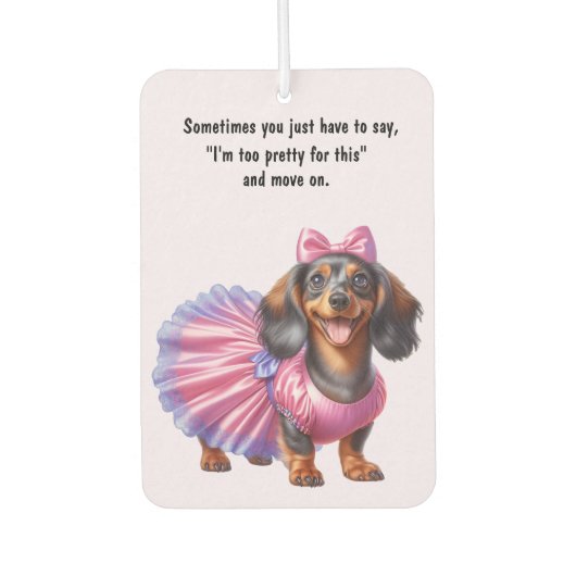 Pretty Dachshund Autolufterfrischer (Vorderseite)