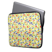 Pretty Dainty Cute Floral on Pastel Yellow Laptopschutzhülle (Vorderseite Links)