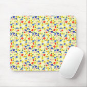 Pretty Dainty Cute Floral on Pastel Yellow Mousepad (Mit Mouse)