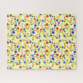 Pretty Dainty Cute Floral on Pastel Yellow Puzzle (Horizontal)