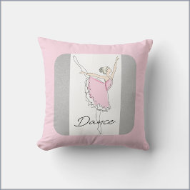 Pretty Dancing Ballerina in Pink Tutu Kissen