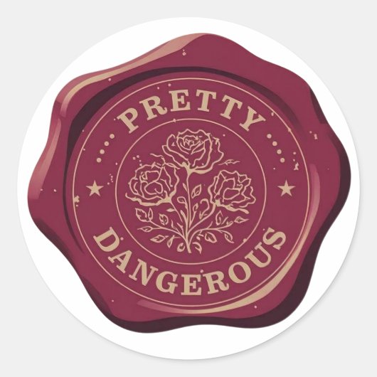 pretty dangerous seal wax sticker | historical man (Vorderseite)
