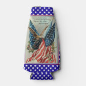 Pretty Eagle Fourth of July Patriotic Flag Flaschenkühler (Vorderseite)