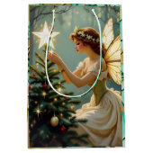 Pretty Enchanted Angel Fairy Christmas Mittlere Geschenktüte (Vorderseite)