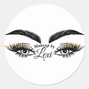 Pretty Eyes Schönheitssalon Make-up Wimpern Augenw Runder Aufkleber