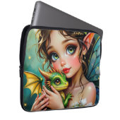 Pretty Fairy and Dragon Themed Girl's Laptopschutzhülle (Vorne Rechts)