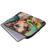 Pretty Fairy and Dragon Themed Girl's Laptopschutzhülle (Vorne Knopf)