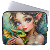 Pretty Fairy and Dragon Themed Girl's Laptopschutzhülle (Vorderseite)