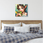 Pretty Fairy and Dragon Themed Girl's Leinwanddruck (Insitu (Schlafzimmer))