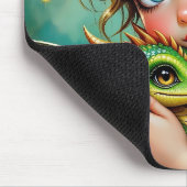 Pretty  Fairy and Dragon Themed Girl's   Mousepad (Ecke)