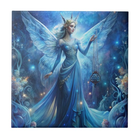 Pretty Fairy in Blue Fliese (Vorderseite)