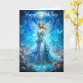Pretty Fairy in Blue Karte (Gelbe Blume)