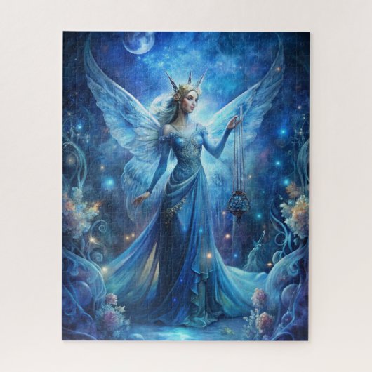 Pretty Fairy in Blue Puzzle (Vertikal)