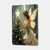 Pretty Fairy Personalized Enchanted Christmas Ornament Aus Metall (Vorderseite links)