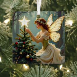 Pretty Fairy Personalized Enchanted Christmas Ornament Aus Metall
