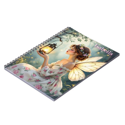Pretty Fairy Themed Floral Fairytale Personalized Notizblock (Linke Seite)