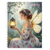 Pretty Fairy Themed Floral Fairytale Personalized Notizblock (Vorderseite)