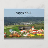 pretty fall pumpkin farm post card postkarte (Vorderseite)